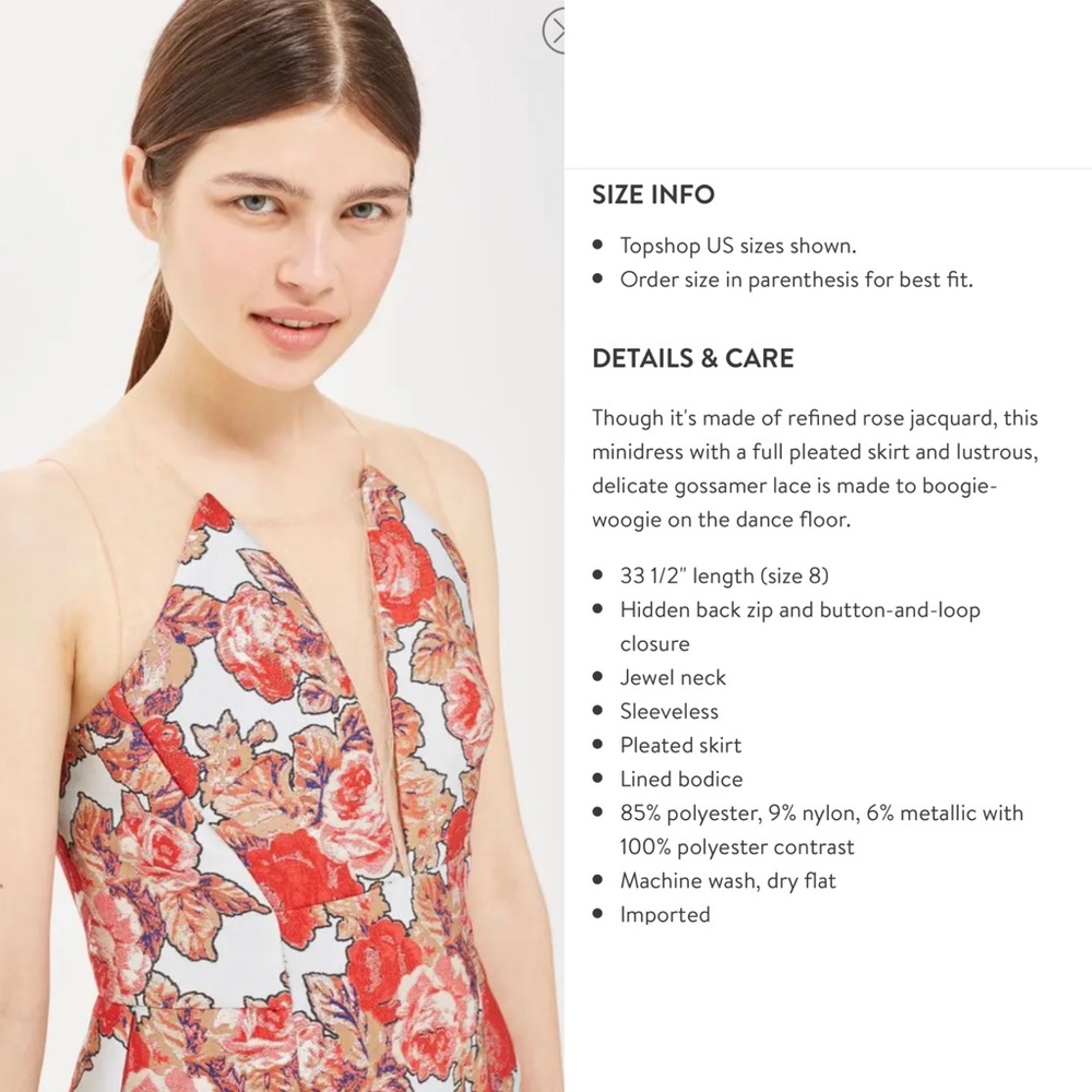 Topshop Gorgeous Floral Brocade Dress - Picture 4 of 16